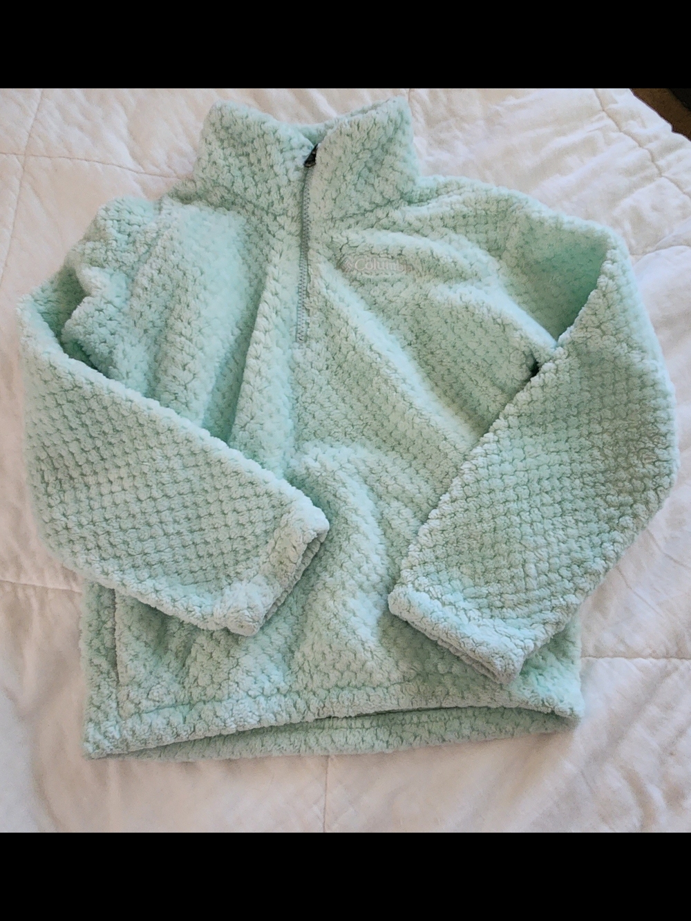 Columbia Kids' Light Blue Sherpa Quarter-Zip Pullover